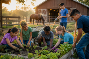 Organic gardening and ranch-based youth programs